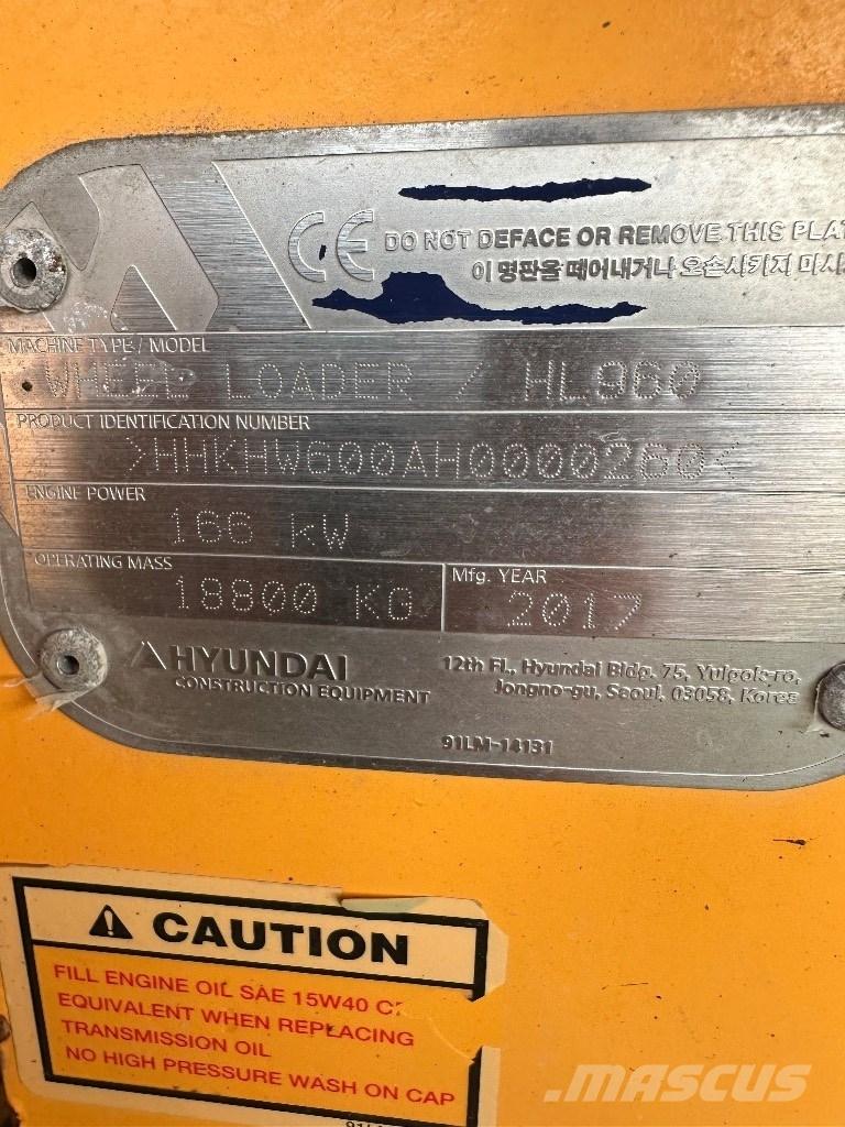 Hyundai HL 960 Wielladers