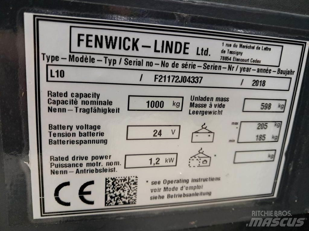 Linde L10 Stapelaar meeloop