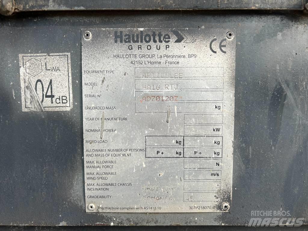 Haulotte HA16RTJ Knikarmhoogwerkers