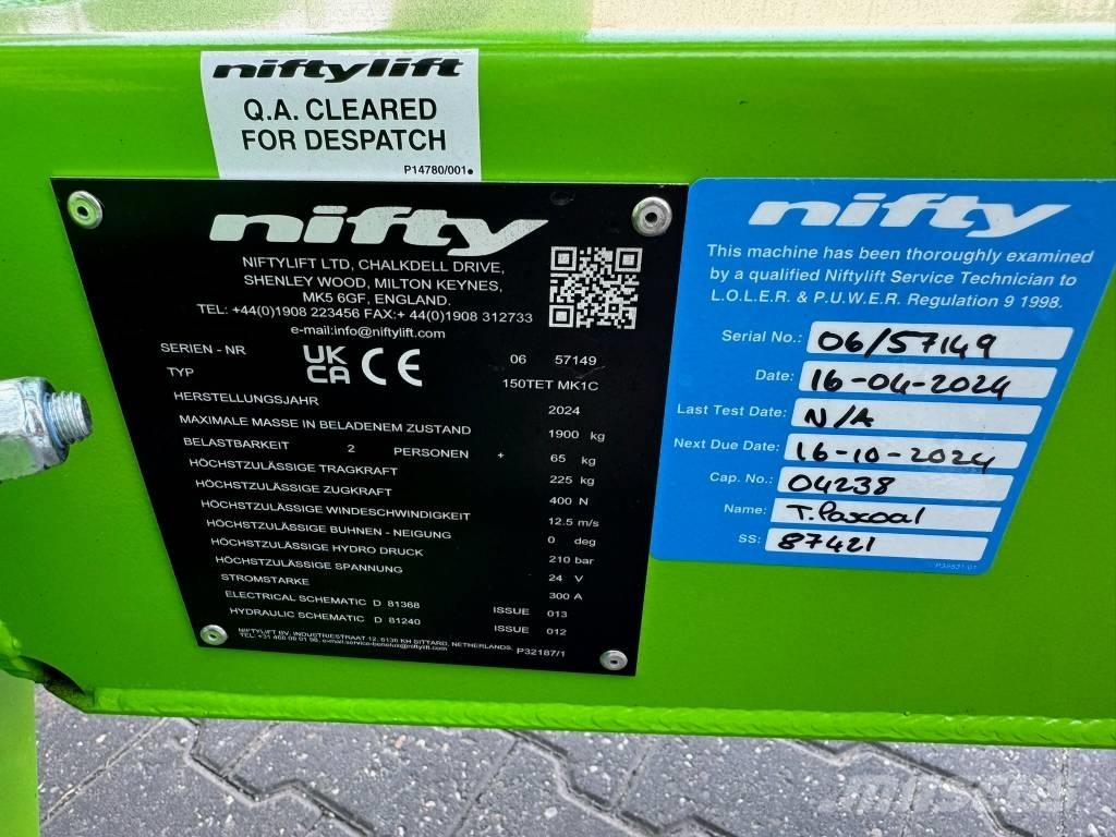 Niftylift 150 TET Aanhanger hoogwerkers