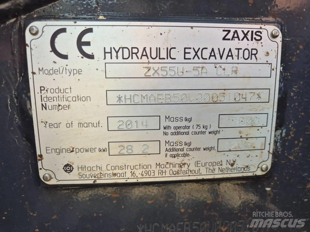 Hitachi ZX55U-5 Minigraafmachines < 7t