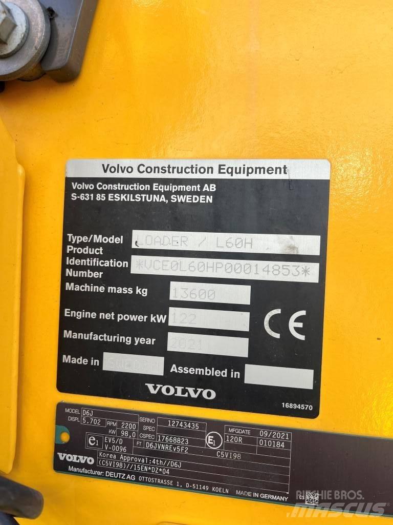 Volvo L60H Wielladers