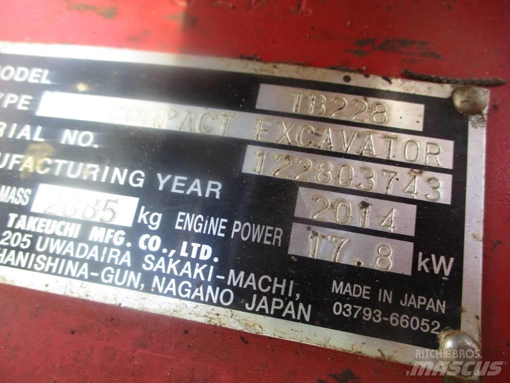 Takeuchi TB 228 Minigraafmachines < 7t