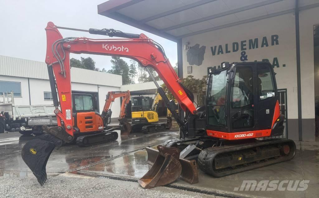 Kubota KX 080 Midigraafmachines 7t - 12t