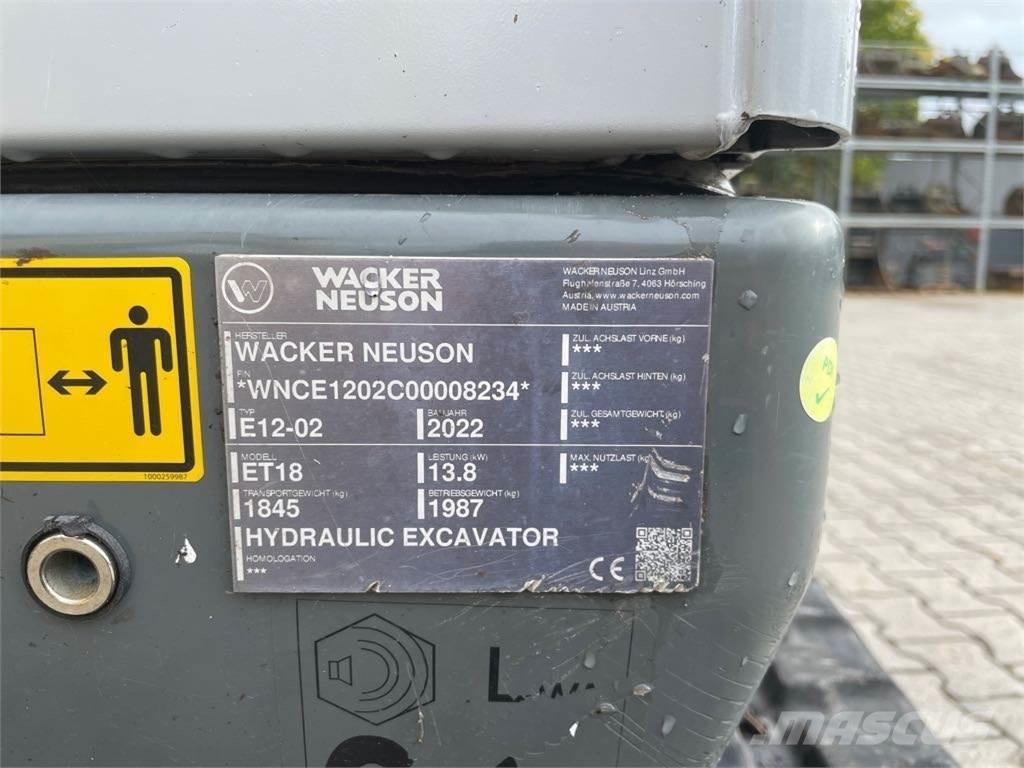 Wacker Neuson ET18 Rupsgraafmachines