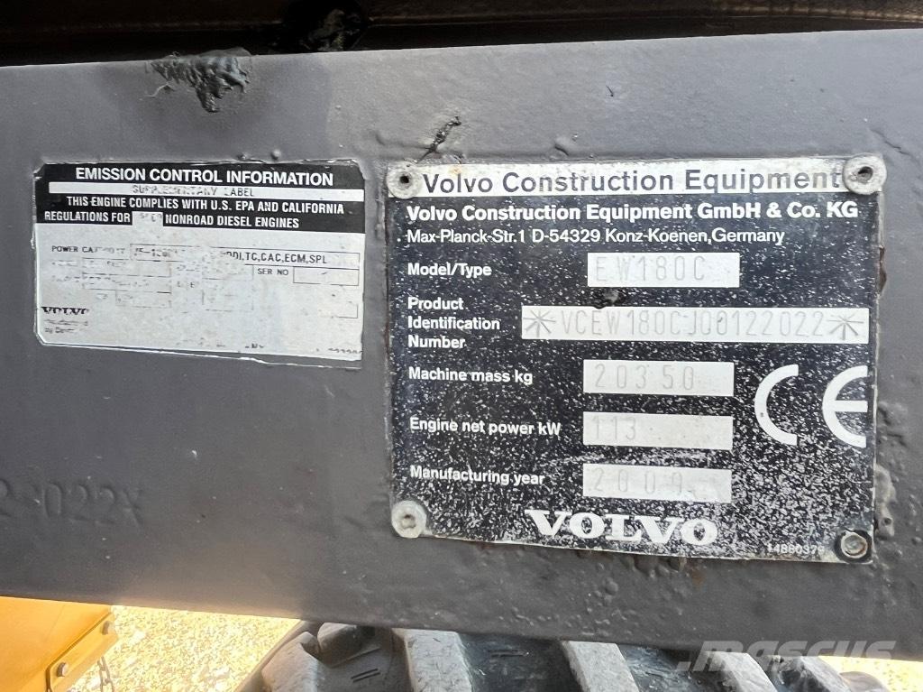 Volvo EW 180 C Wielgraafmachines