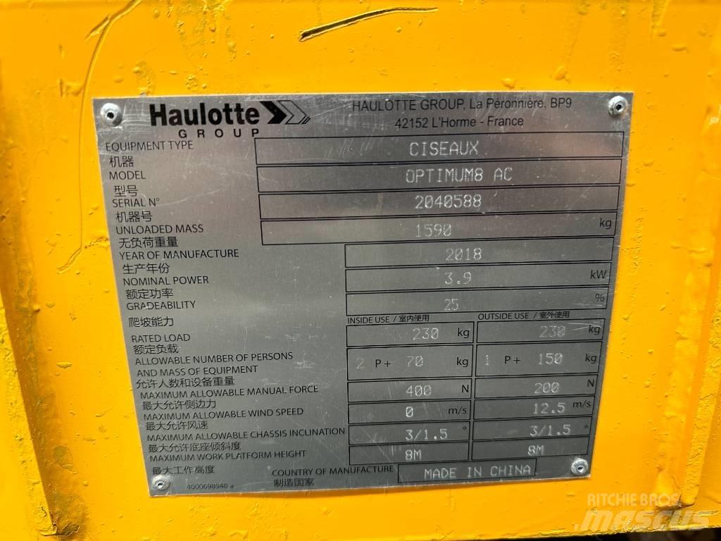 Haulotte OPTIMUM 8 Schaarhoogwerkers