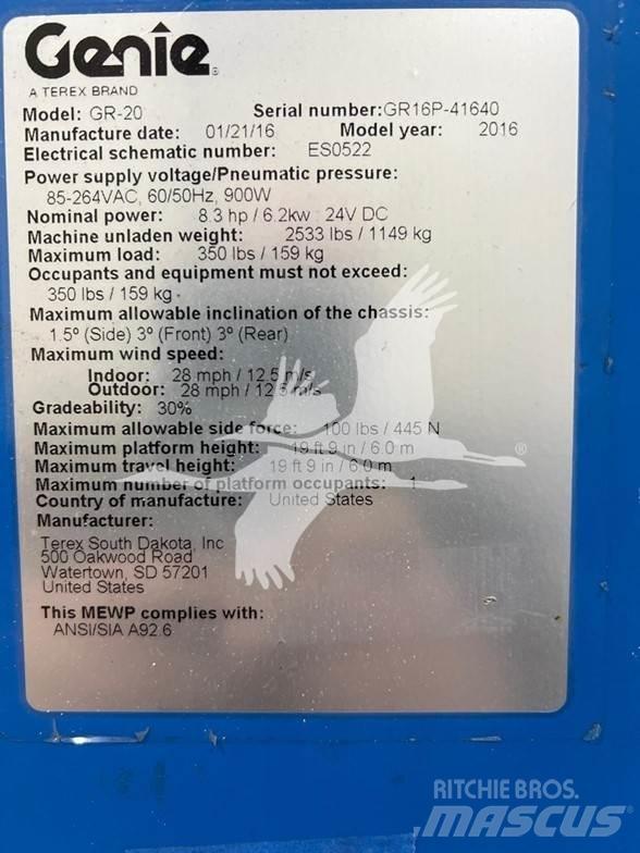 Genie GR20 Personenliften en invalideliften