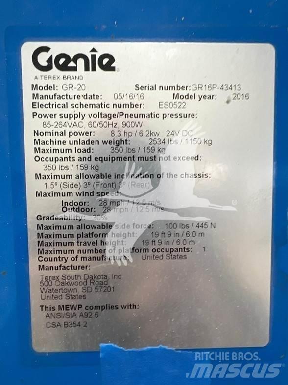 Genie GR20 Personenliften en invalideliften