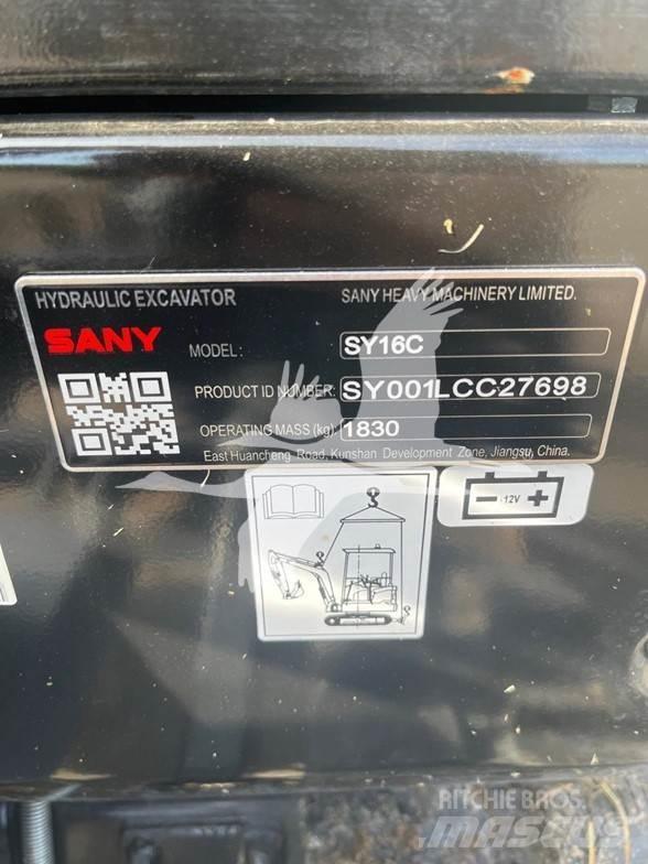 Sany SY16C Minigraafmachines < 7t