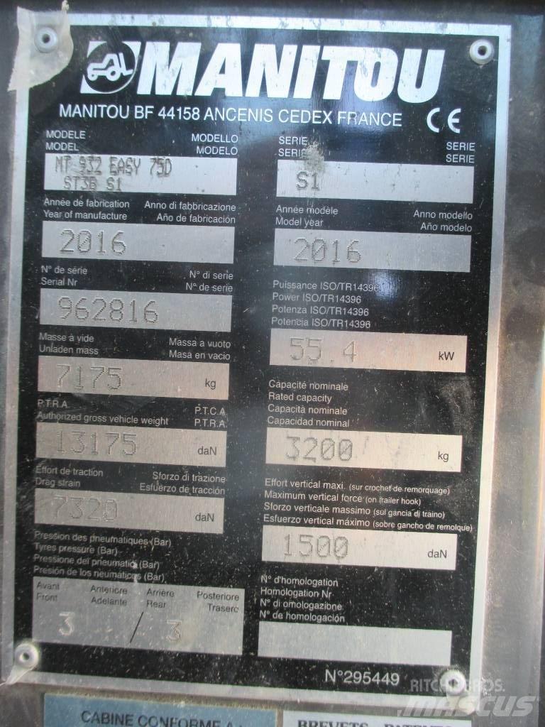 Manitou MT 932 Verreikers