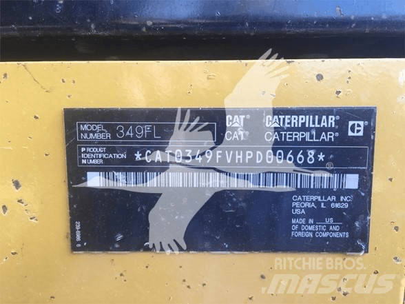 CAT 349FL Rupsgraafmachines