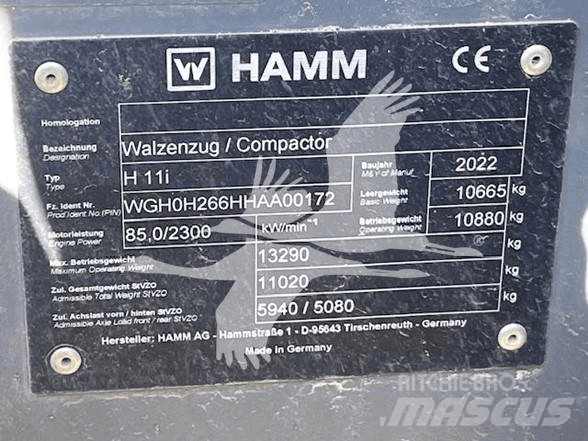 Hamm H11i Trilrolwalsen