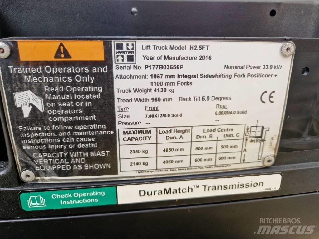 Hyster H2,5FT Diesel heftrucks
