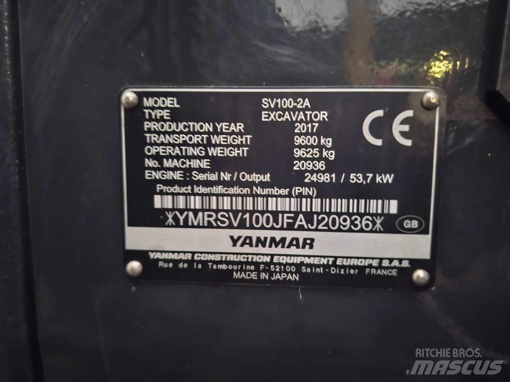 Yanmar SV 100-2A Midigraafmachines 7t - 12t