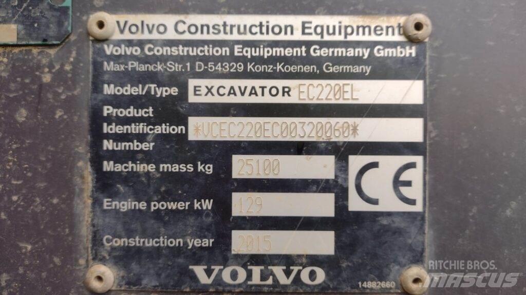 Volvo EC220EL Rupsgraafmachines
