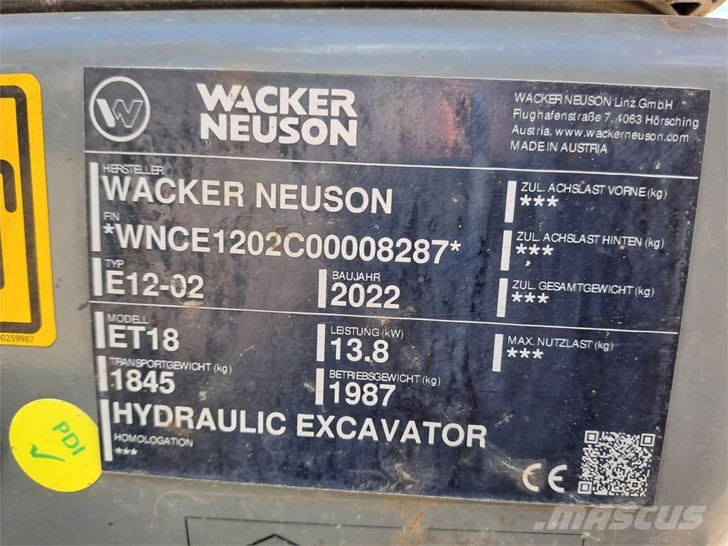 Wacker Neuson ET18 Rupsgraafmachines