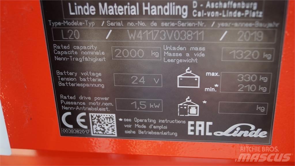 Linde L20i Stapelaar meeloop