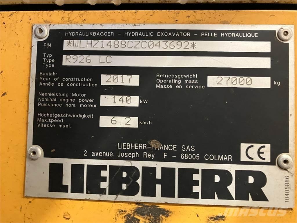 Liebherr R926 Rupsgraafmachines