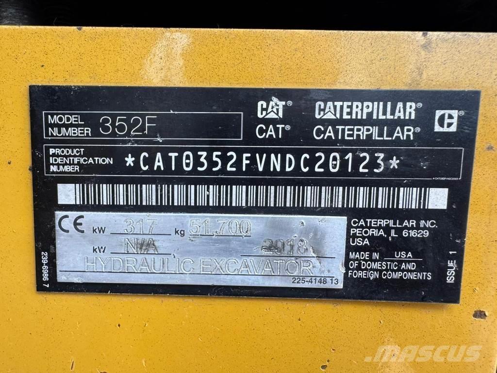 CAT 352F Rupsgraafmachines