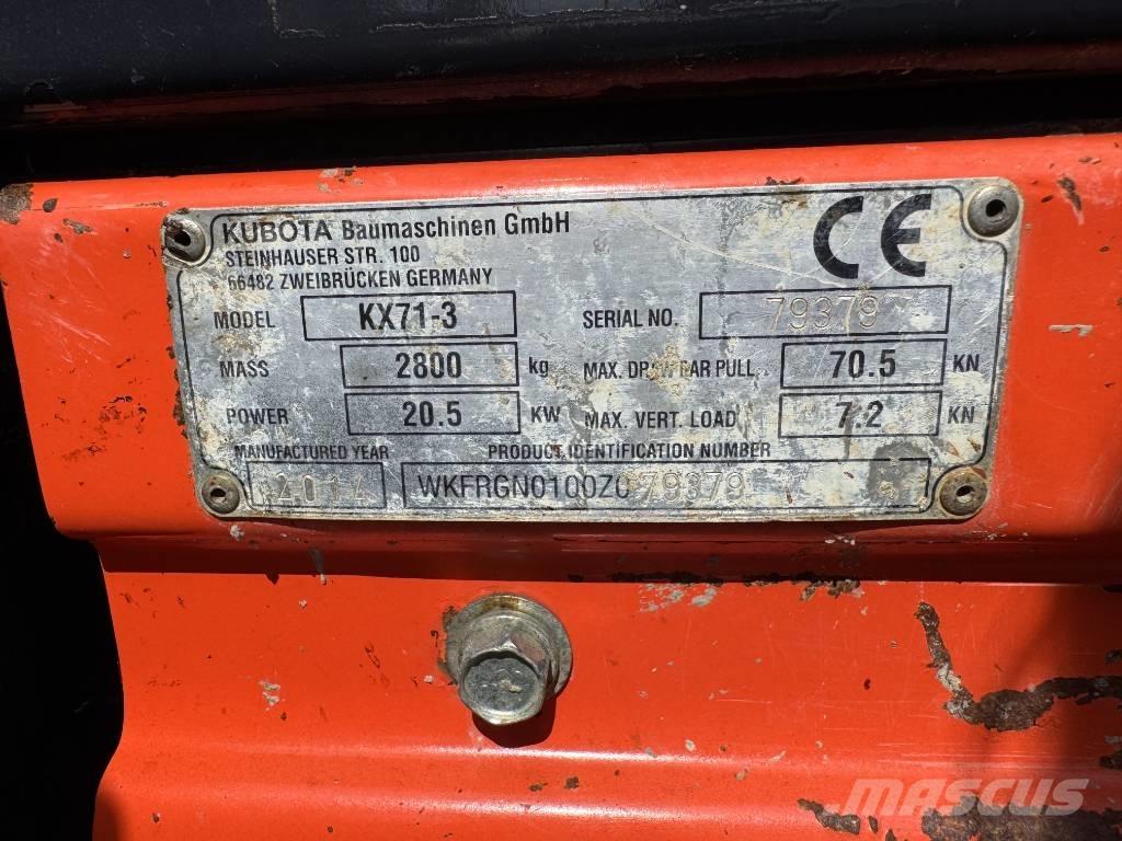 Kubota KX 71-3 Minigraafmachines < 7t