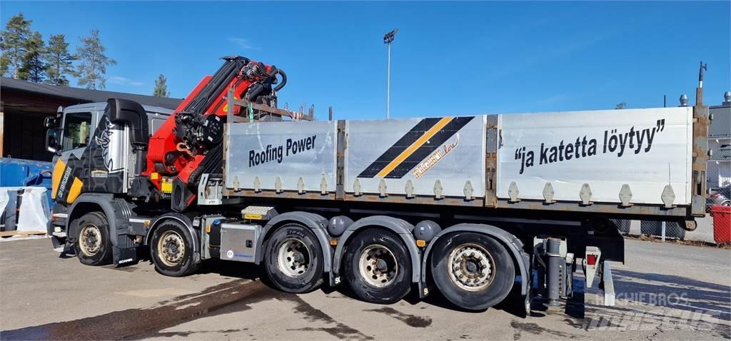 Scania G410 Vlakke laadvloer met kraan