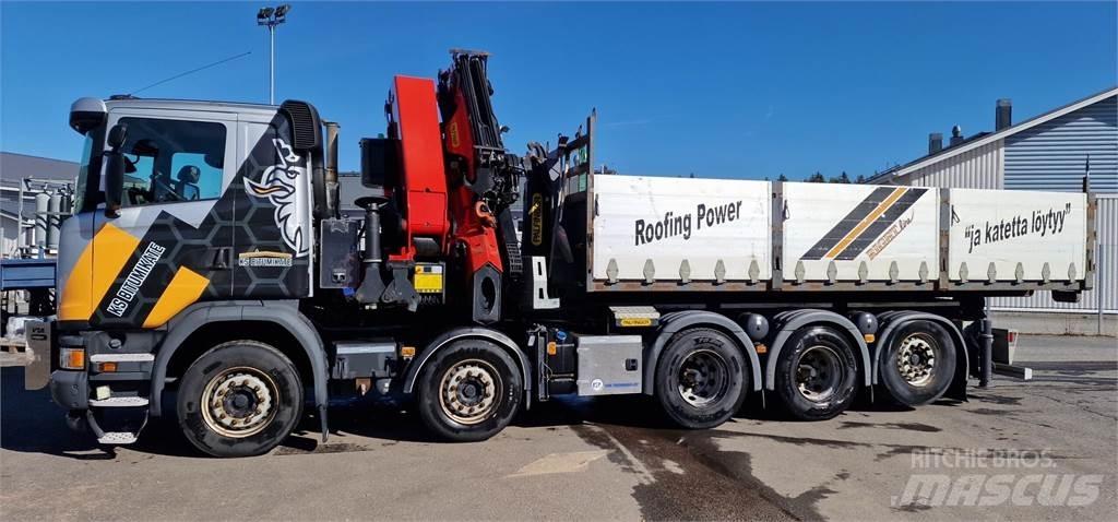 Scania G410 Vlakke laadvloer met kraan