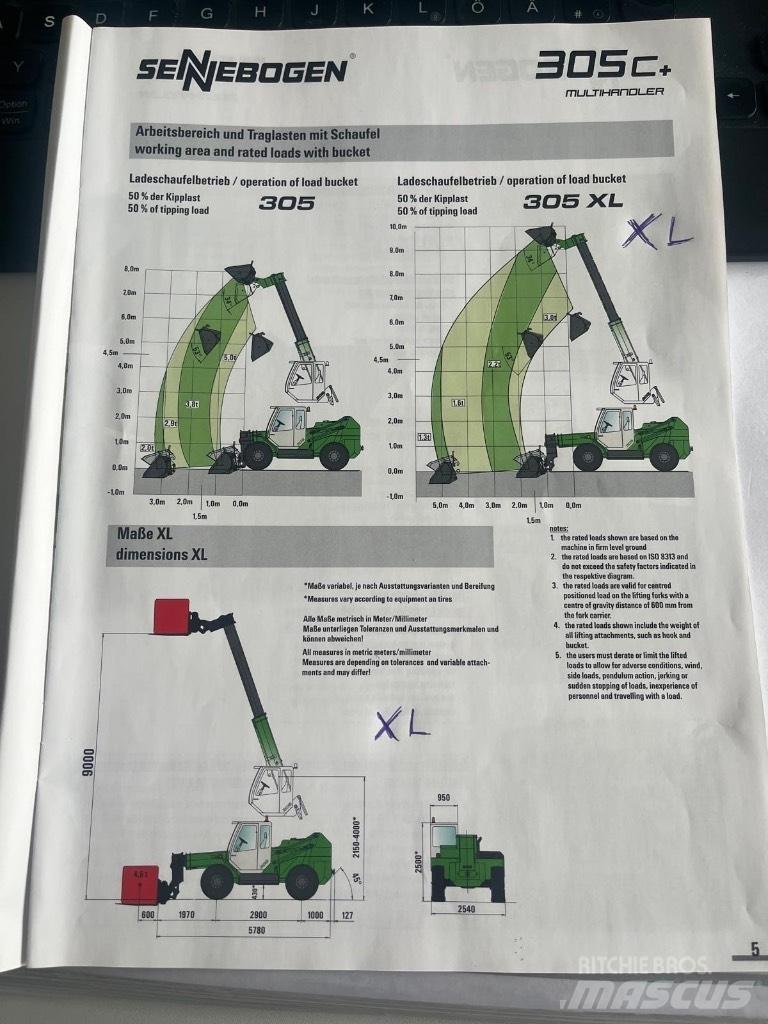 Sennebogen 305 XL Telescopische wielladers