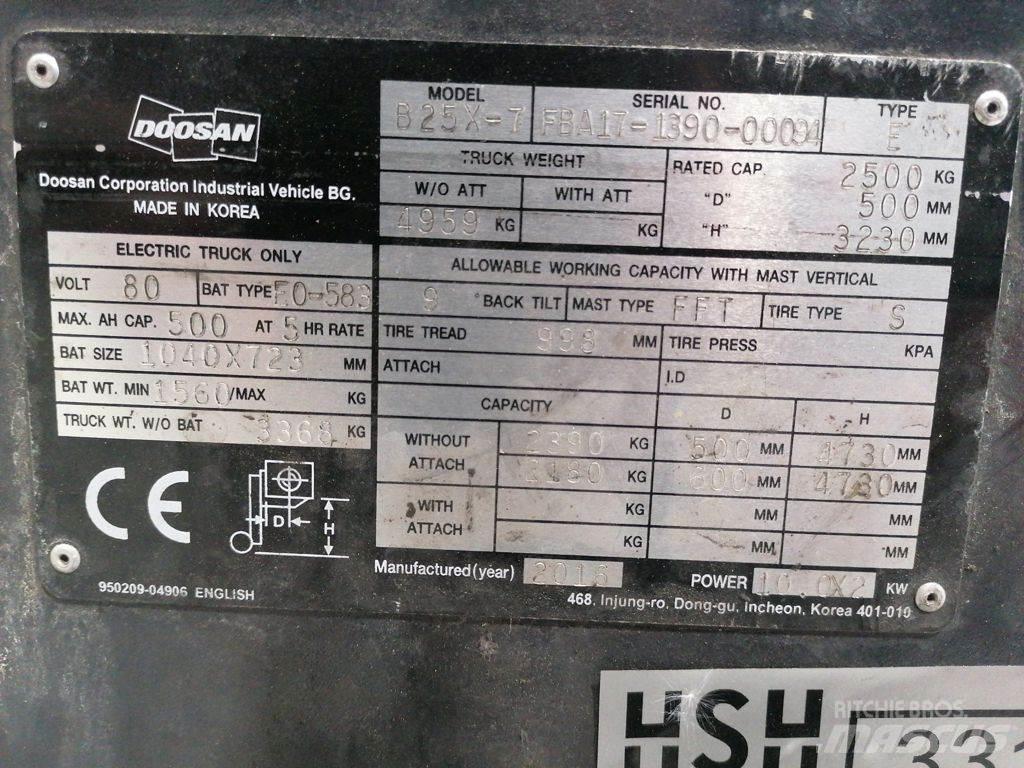 Doosan B25X-7 Elektrische heftrucks