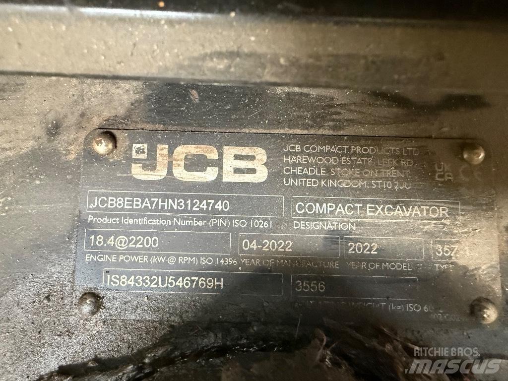 JCB 35Z-1 Minigraafmachines < 7t