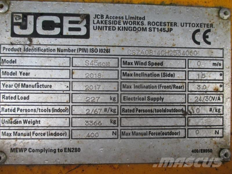 JCB S4550E Schaarhoogwerkers