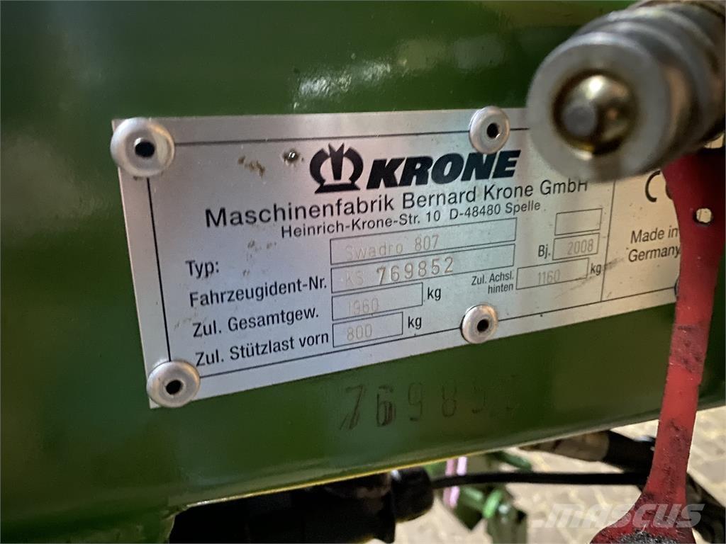 Krone Swadro 807 Schudders