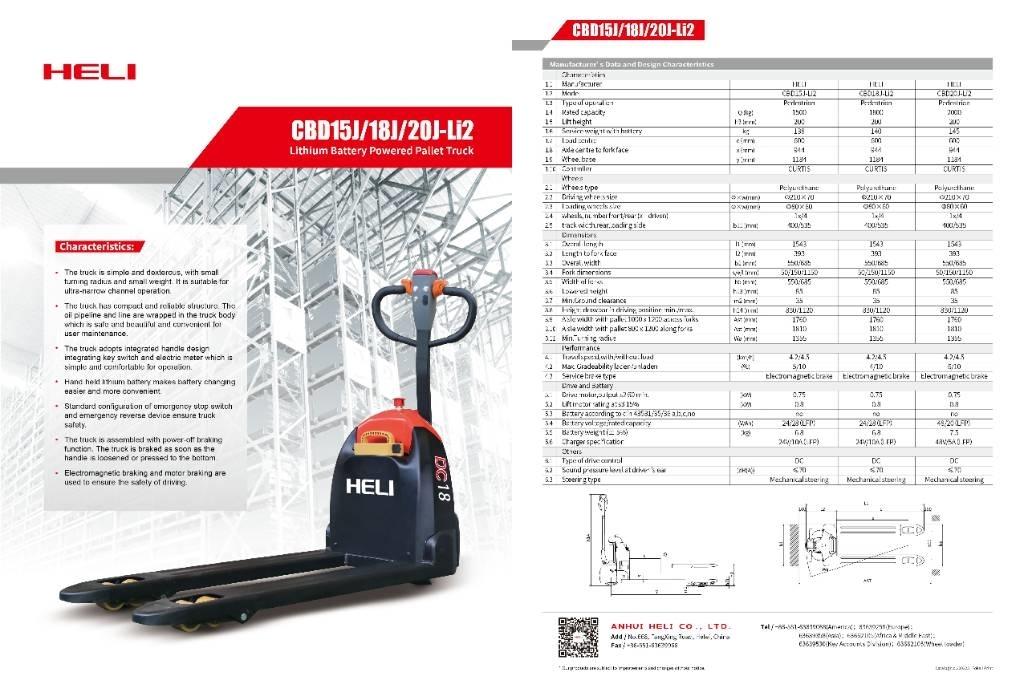 Heli CBD20 Electro-pallettrucks