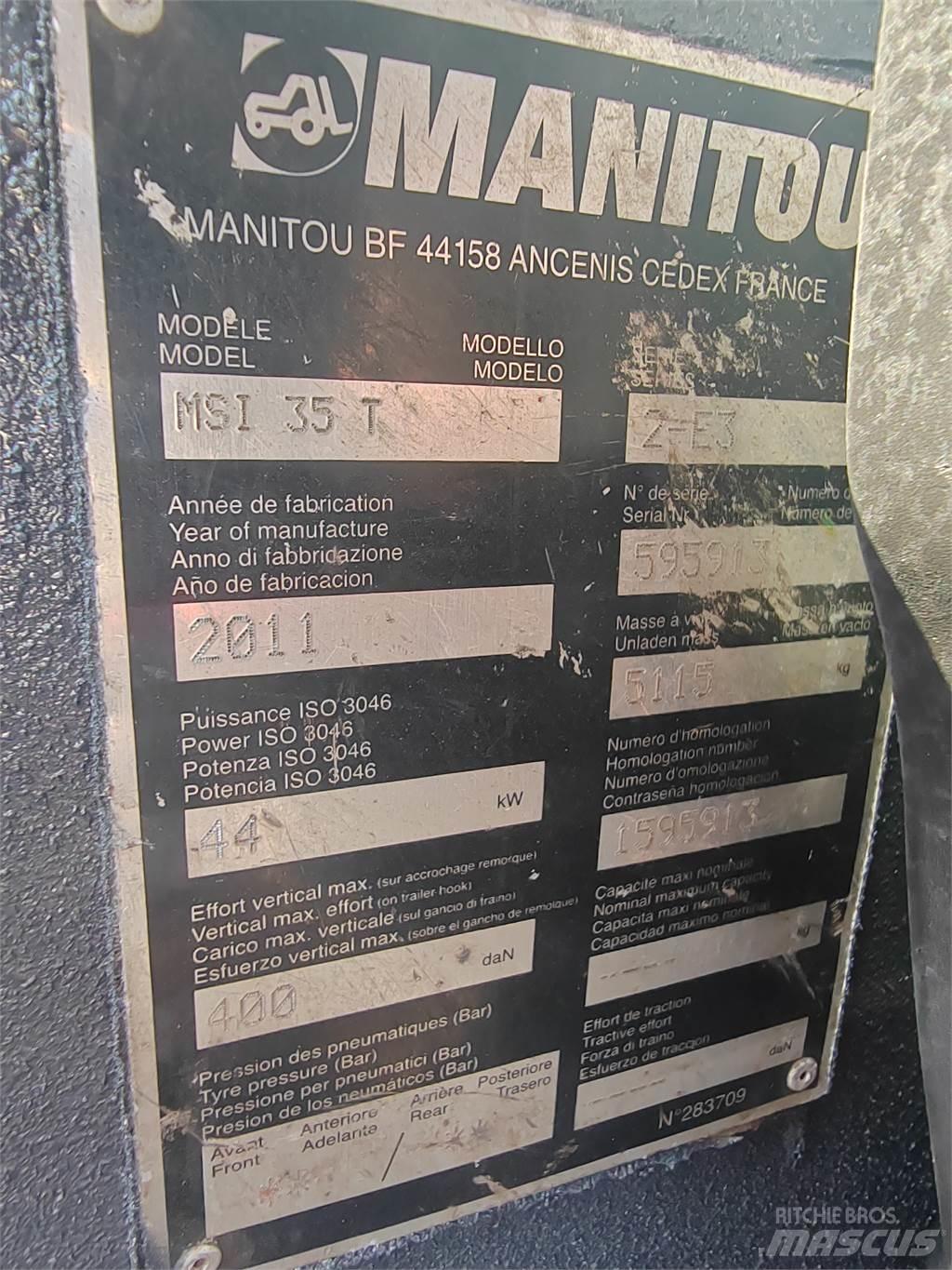 Manitou MSI35T Vorkheftruck voor zwaar terrein