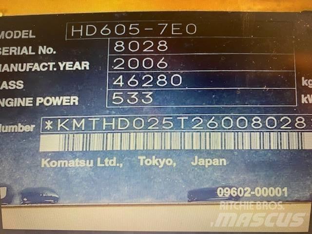 Komatsu HD 605-7 Starre dumptrucks