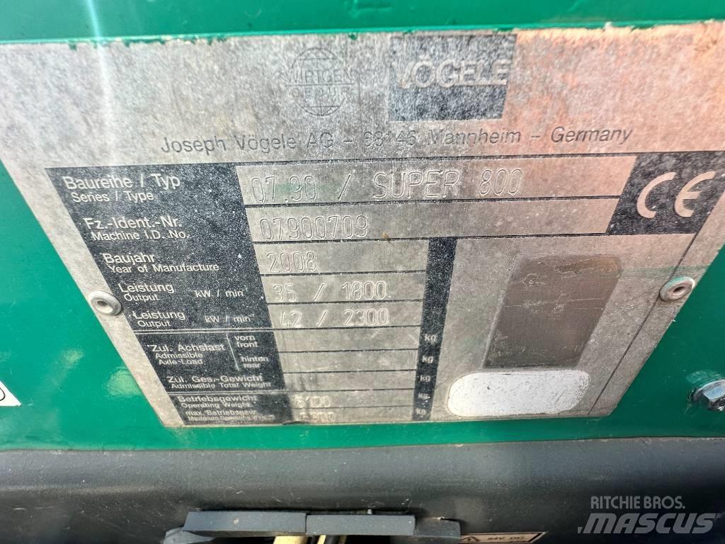 Vögele S 800 Asfaltafwerkmachines