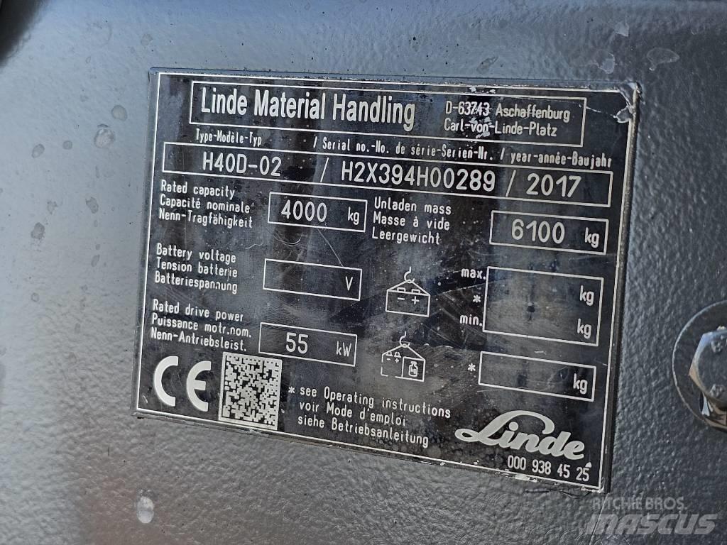 Linde H40D-02 Diesel heftrucks