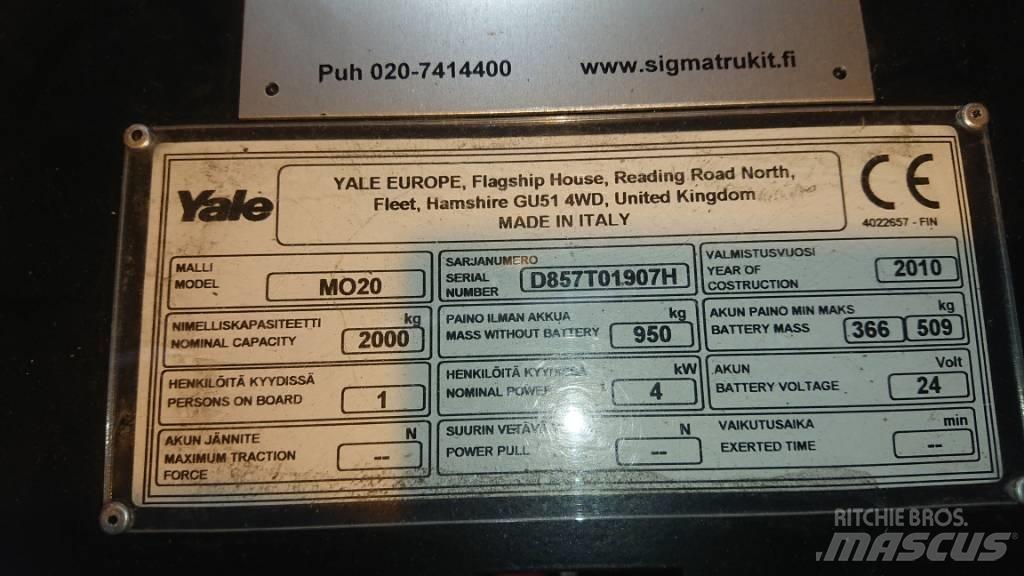 Yale MO20 Orderpicker voor laag niveau
