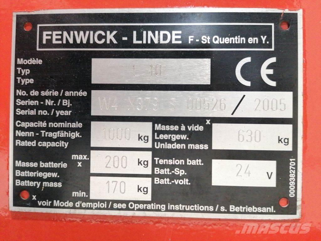 Linde L10 Stapelaar meeloop