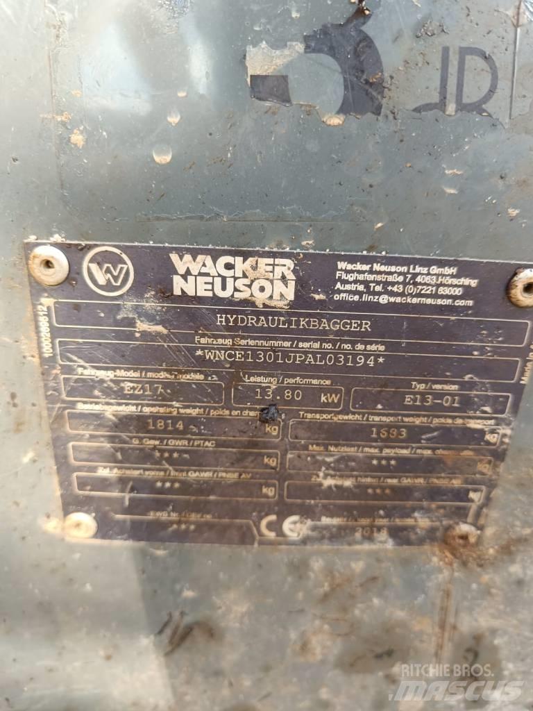 Wacker Neuson EZ 17 Minigraafmachines < 7t
