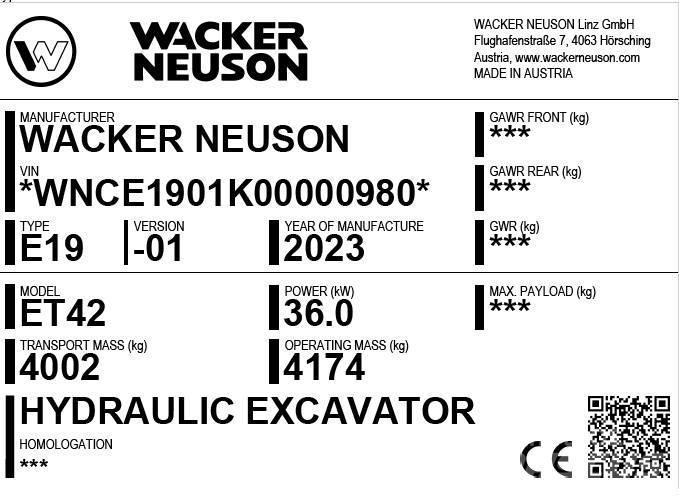 Wacker Neuson ET42 Rupsgraafmachines