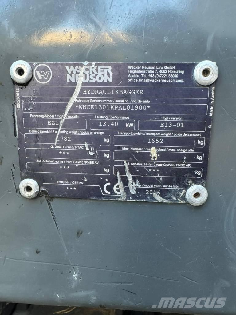 Wacker Neuson EZ 17 Minigraafmachines < 7t