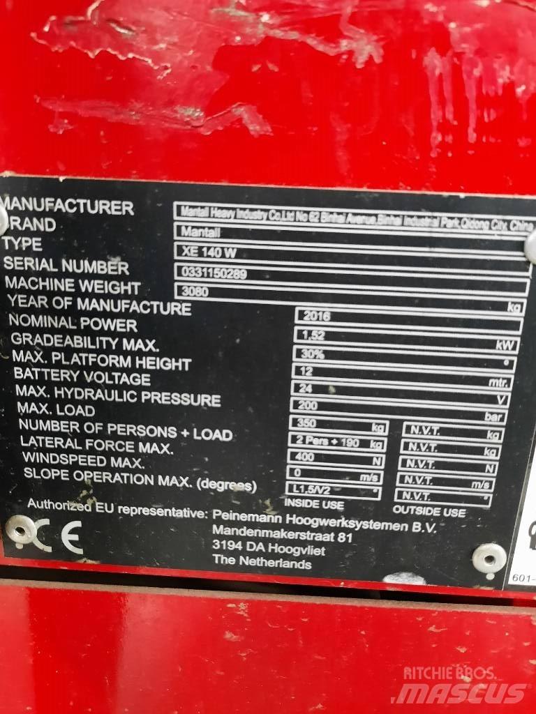 Mantall XE 140 W Schaarhoogwerkers