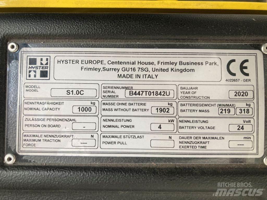 Hyster S 1.0 C Stapelaar meeloop