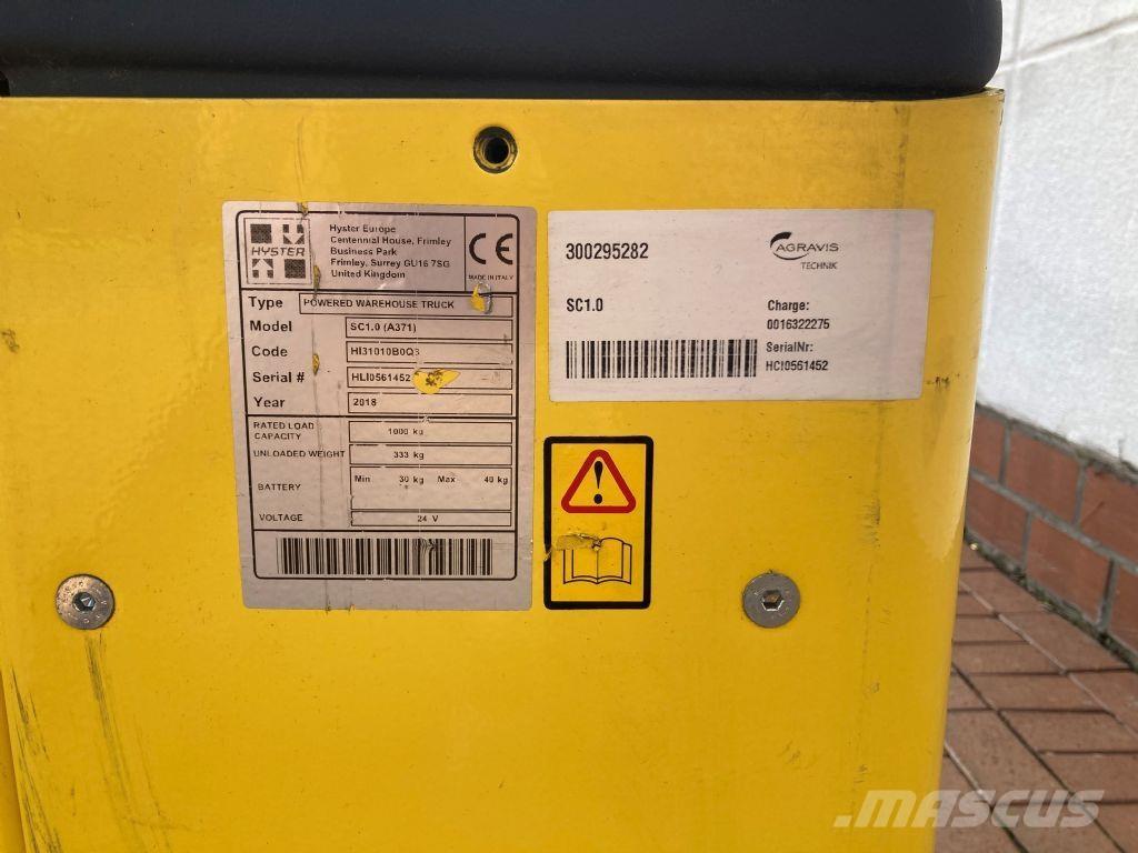 Hyster SC 1.0 Stapelaar meeloop