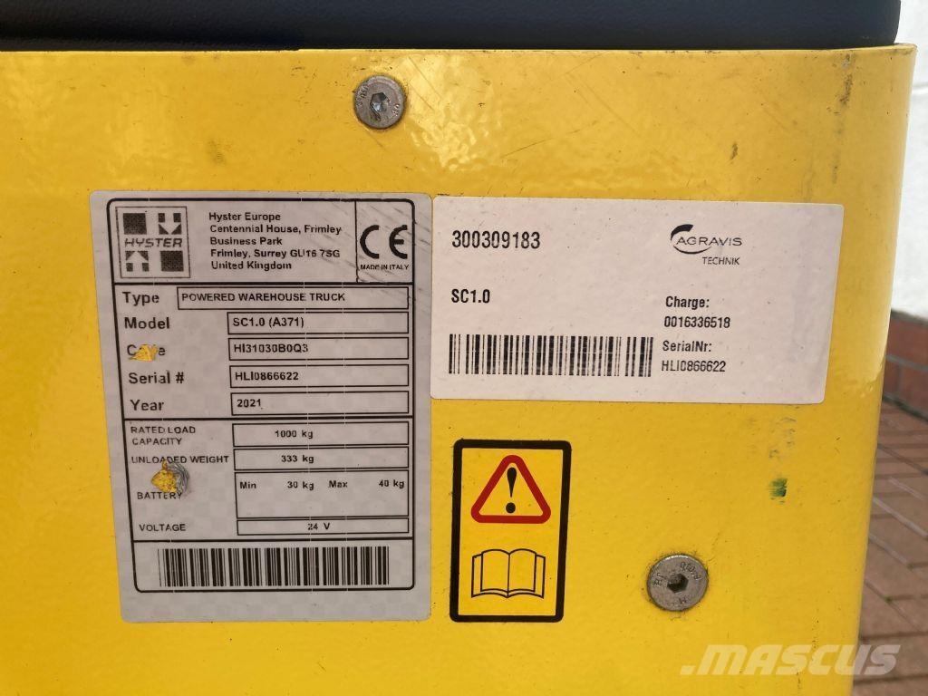 Hyster SC 1.0 Stapelaar meeloop