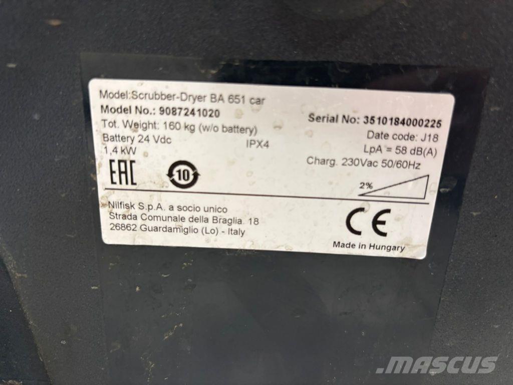 Nilfisk BA 651 Veegmachines