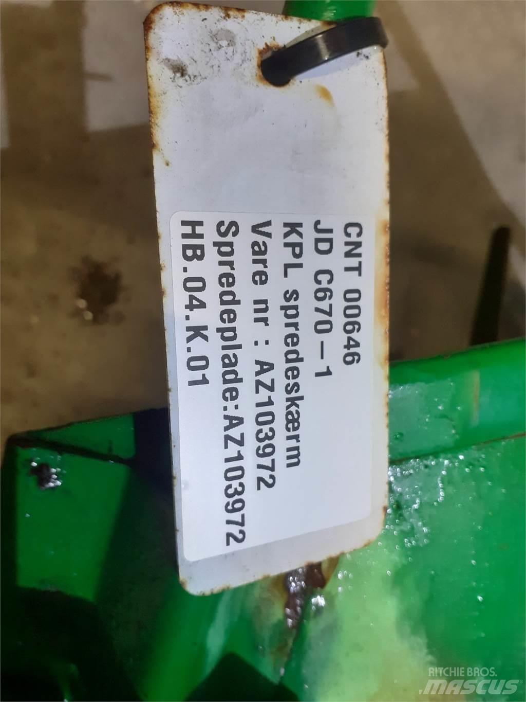 John Deere C670 Accessoires voor maaidorsmachines