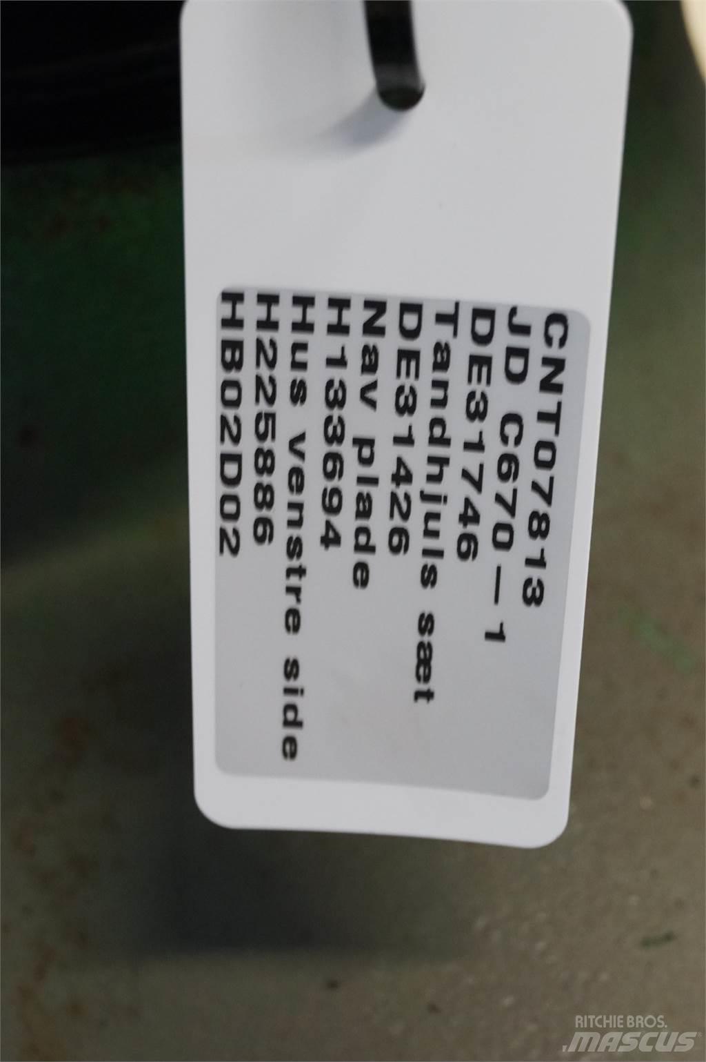 John Deere C670 Accessoires voor maaidorsmachines