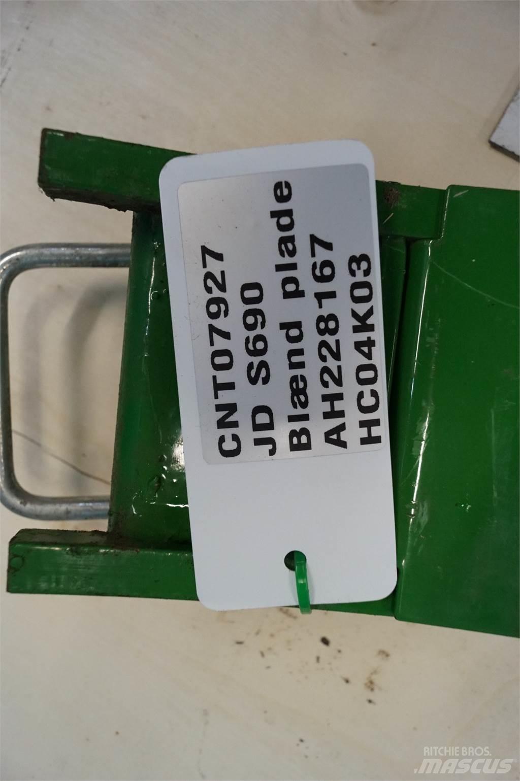 John Deere S690 Accessoires voor maaidorsmachines